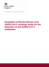 Evaluation of Roche Elecsys AntiSARS-CoV-2 serology assay for the detection of anti-SARS-CoV-2 antibodies
